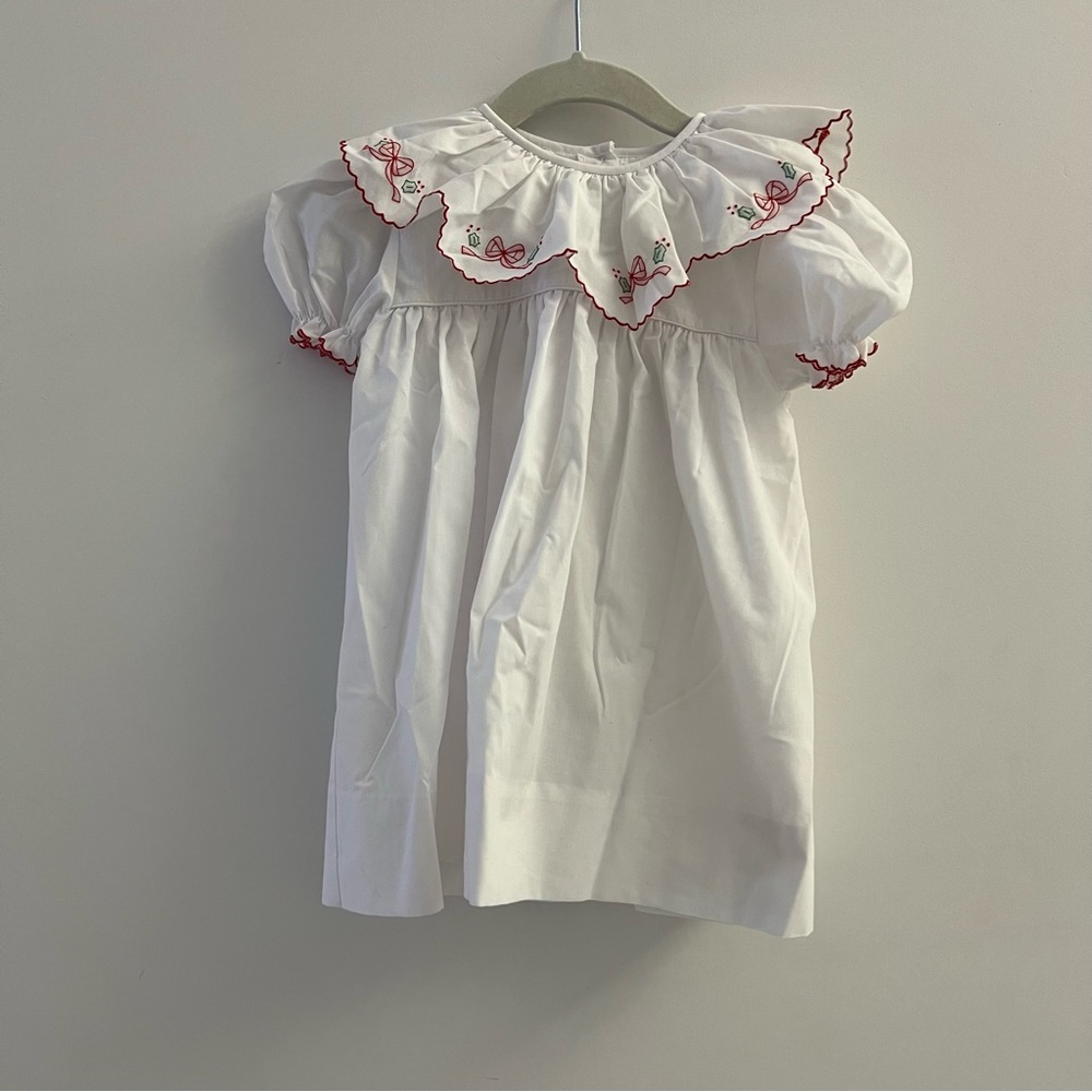 Christmas Dress with Embroidered Detail